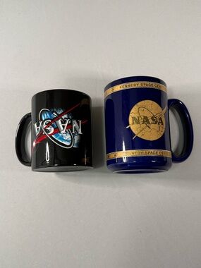 NASA Mug Set Kennedy Space Center 1998 Vintage Lot